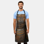 木製ウイスキー樽ビールケグス写真 エプロン (着用した状態)
