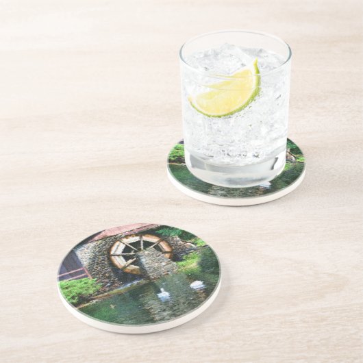 木製ウォーターホイールフォトズ絵画コースター コースター (側面)