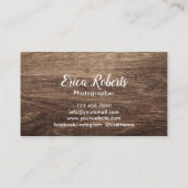 木製エレガントカメラ写真家 名刺 (裏面)