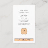 木製エレガントドアホームステージング内装設計 名刺 (裏面)