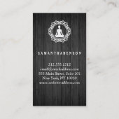 木製エレガントマンダラロゴヨガヒーリングヘルス 名刺 (裏面)