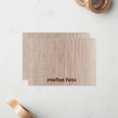 木製エレガント板プランク手書きスクリプトを見る ノートカード (正面/裏面インサイチュ)