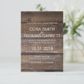 木製エレガント素朴パレット結婚式招待状 招待状 (スタンド正面)