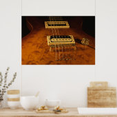 木製エレキギター ポスター (キッチン)