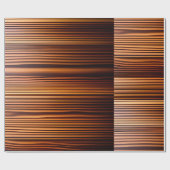 木製オークのテクスチャライン幾何学的パターン ラッピングペーパー (フラット)