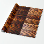 木製オークのテクスチャライン幾何学的パターン ラッピングペーパー (アンロールド)