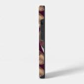 木製オーバルプレートのワイン愛好家 iPhoneケース (左側面)