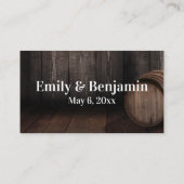 木製カジュアルのバレル上の手書き入力Rsvpオンライン エンクロージャーカード (裏面)