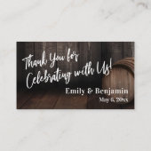 木製カジュアル樽代替飲料チケット エンクロージャーカード (裏面)