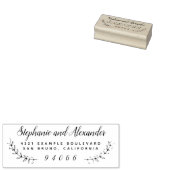 木製カスタムウェディングリース名差出人住所 ラバースタンプ (押印)