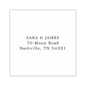 木製カスタム差出人住所ブラックインキングスタンプ ラバースタンプ (インプリント)