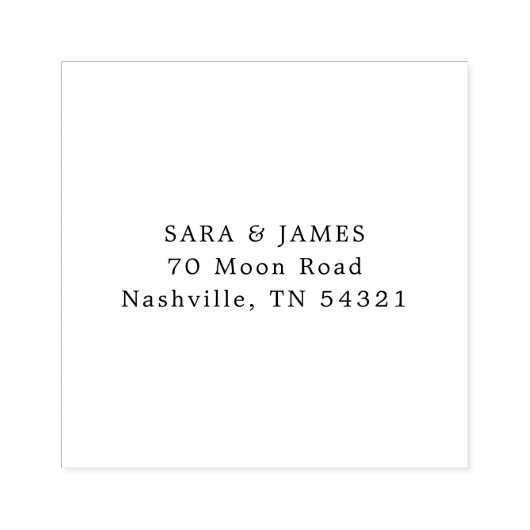 木製カスタム差出人住所ブラックインキングスタンプ ラバースタンプ (インプリント)