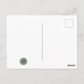 木製カラフルボタ絵を描ンのコラージュ写真 ポストカード (裏面)