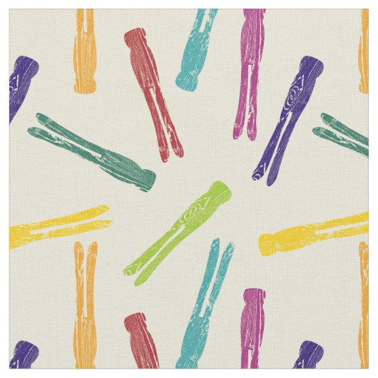 木製カラフル洗濯ばさみ洗いパターン（の模様が）ある箱 ファブリック (クローズアップ)