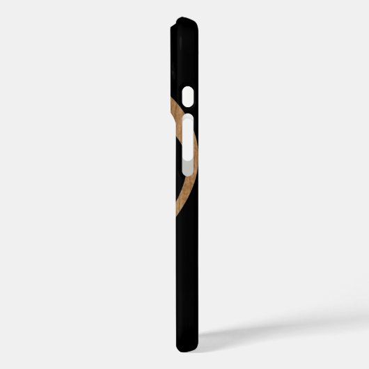 木製カラーの音符と名前をカスタムする Case-Mate iPhoneケース (裏面 / 左)