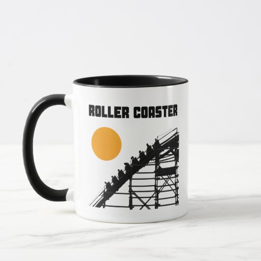 木製クラシックジェットコースター太陽 マグカップ (左)