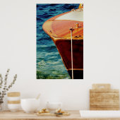 木製クラシックスピードボート弓 ポスター (キッチン)