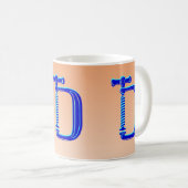 木製クランプブルー コーヒーマグカップ (正面右)