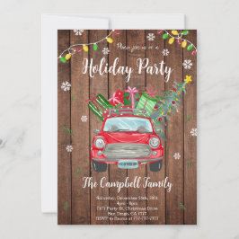 木製クリスマスパーティー招待状 招待状