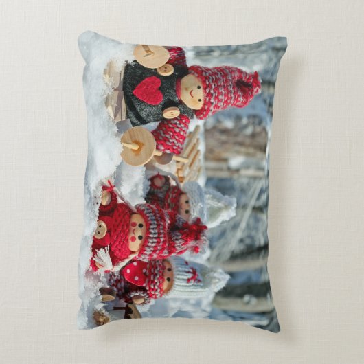 木製クリスマスフィギュア アクセントクッション (裏面(縦))