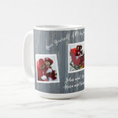 木製クリスマスマグ - 3 枚の写真 コーヒーマグカップ (正面左)