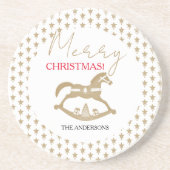 木製クリスマスロッキングホース コースター (正面)