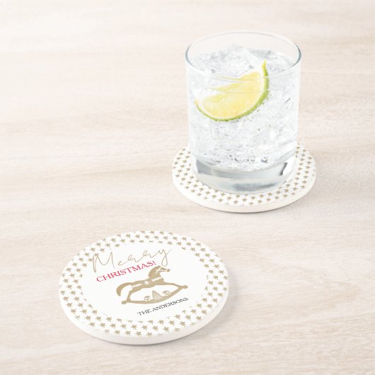 木製クリスマスロッキングホース コースター (側面)