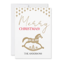 木製クリスマスロッキングホース