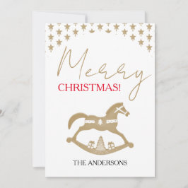 木製クリスマスロッキングホース シーズンカード