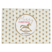 木製クリスマスロッキングホース ラージペーパーバッグ (裏面)