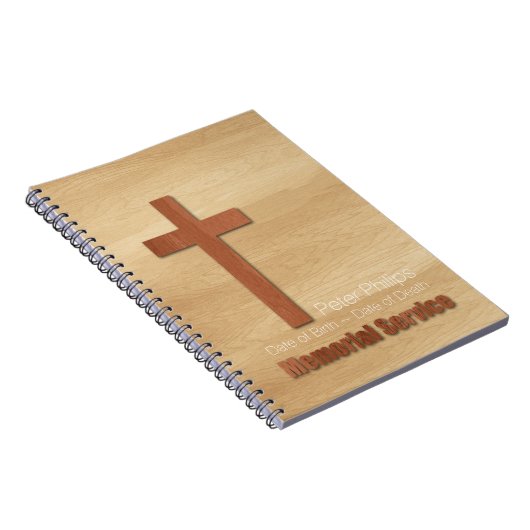 木製クロスクリスチャン記念事業客書 ノートブック (右側)