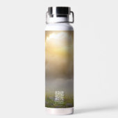 木製クロスバイブルパーソナライズされた詩 ウォーターボトル (背面)
