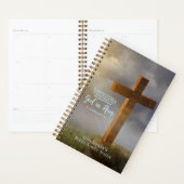 木製クロスバイブルパーソナライズされた詩 プランナー手帳 (ディスプレー)