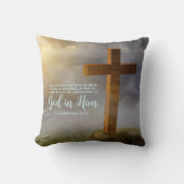 木製クロス聖なる書物、 経典両面 クッション (正面)