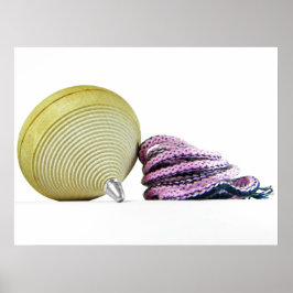 木製コマのポスター ポスター