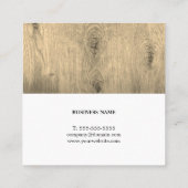 木製コンモダンエレガントサルタント スクエア名刺 (裏面)