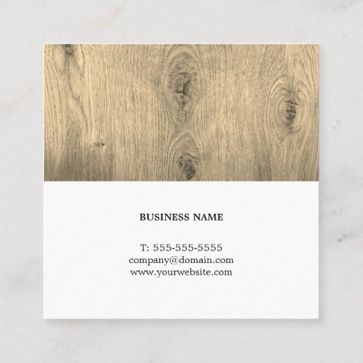 木製コンモダンエレガントサルタント スクエア名刺 (裏面)