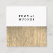 木製コンモダンエレガントサルタント スクエア名刺 (正面)