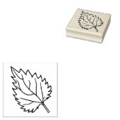 木製ゴムスタンプ – 銀独身の樺の木リーフ ラバースタンプ (押印)