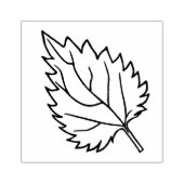 木製ゴムスタンプ – 銀独身の樺の木リーフ ラバースタンプ (インプリント)