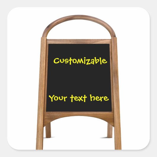 木製サンドイッチボード スクエアシール (正面)