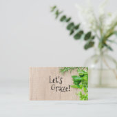 木製シェフボードケータリンググレージングプラッター 名刺 (スタンド正面)