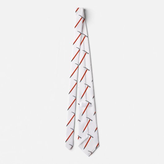 木製シャフテッドアイスアックスイラストレーション ネクタイ (裏面)