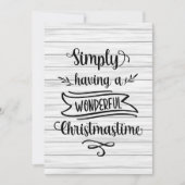 木製シンプルに素晴らしいクリスマスの時間を持つ シーズンカード (正面)