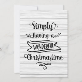 木製シンプルに素晴らしいクリスマスの時間を持つ シーズンカード