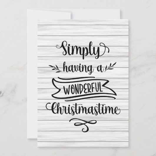 木製シンプルに素晴らしいクリスマスの時間を持つ シーズンカード (正面)