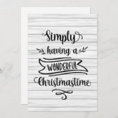 木製シンプルに素晴らしいクリスマスの時間を持つ シーズンカード