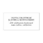 木製シンプルエレガントカップル差出人住所 ラバースタンプ (インプリント)