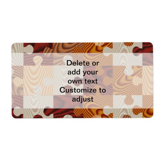 木製ジグソーパズル ラベル (正面)