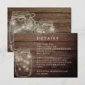 木製ジャー カントリー風レセプション エンクロージャーカード (正面/裏面)